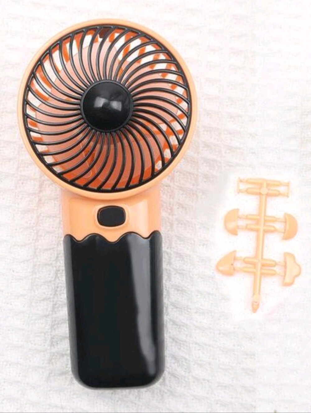 Mini Portable Fan Orange & Black (W Ears)